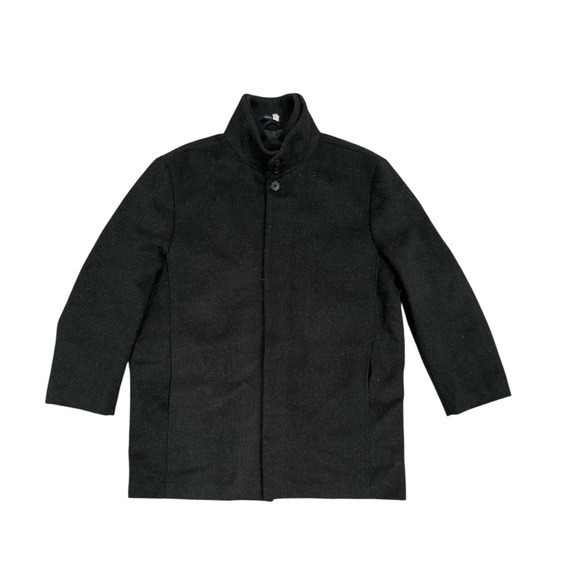 Nautica Black Pea Coat with High Collar and Mid-Length Design Men’s 46R - Picture 1 of 2